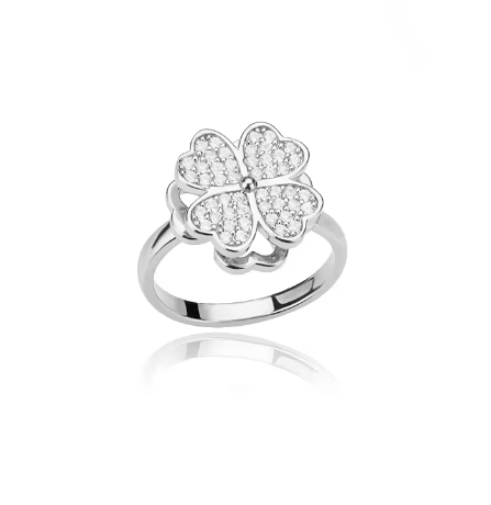 Four leaf clover ring (Gold and Silver)