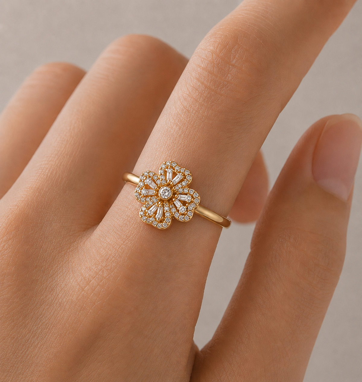 Flower Ring (Gold and Silver)
