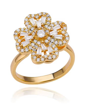 Flower Ring (Gold and Silver)